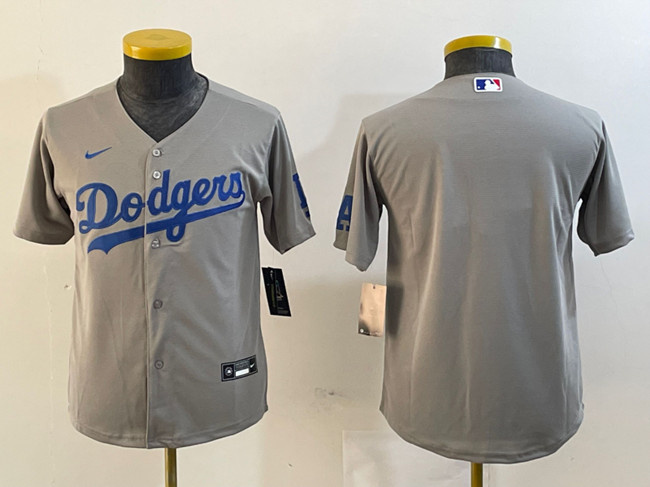 Youth Los Angeles Dodgers Blank Grey Stitched Jersey Youth Los Angeles Dodgers Blank Grey Stitched Jersey